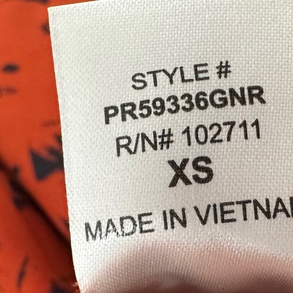 Harlowe & Graham Mini Skirt Pleated Pockets XS Zipper Closure Orange & Black - Picture 9 of 12